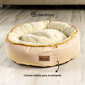 Cama Redonda Ovejero Beige Kanu Pet para Perro