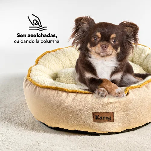 Cama Redonda Ovejero Beige Kanu Pet para Perro - {{ Kanu Pet }}