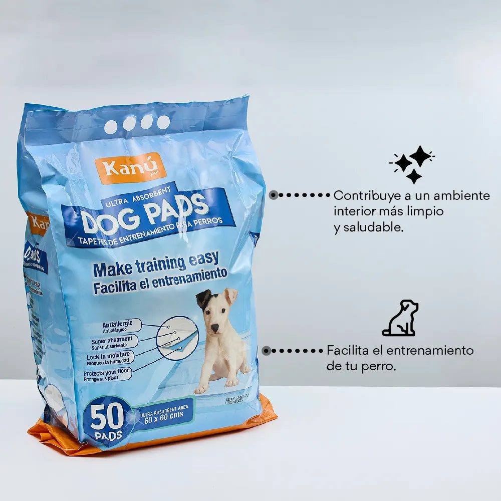 Tapete de Entrenamiento perros cachorros Kanu Pet Puppy Pads x 50 ud - {{ Kanu Pet }}