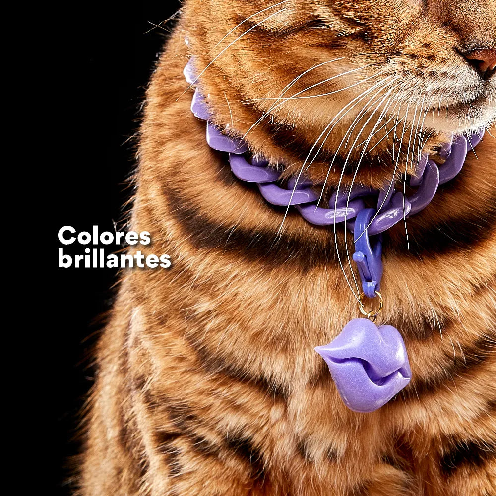 Collar Cadena Acrilica Kanu Pet Lila Para Perro y Gato - {{ Kanu Pet }}