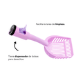 Pala con Dispensador para Arenero de Gato Kanu Pet Lila