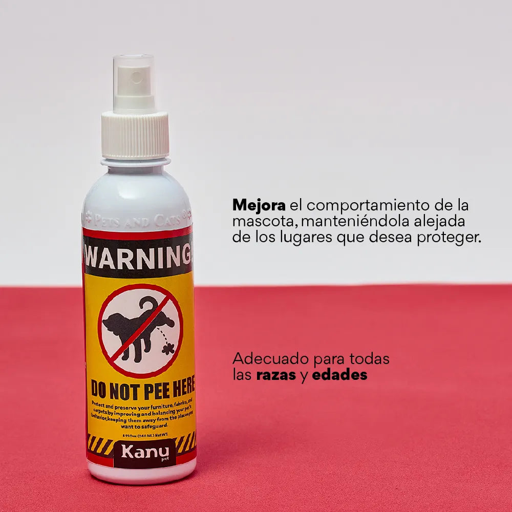 Spray de Adiestramiento Don't Pee Here de Kanu Pet para perros y gatos 100% Natural - {{ Kanu Pet }}