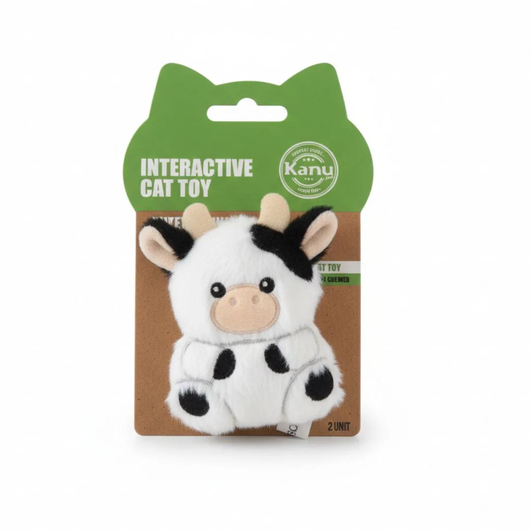 Juguete de Peluche Vaca con Catnip Kanu Pet para Gato