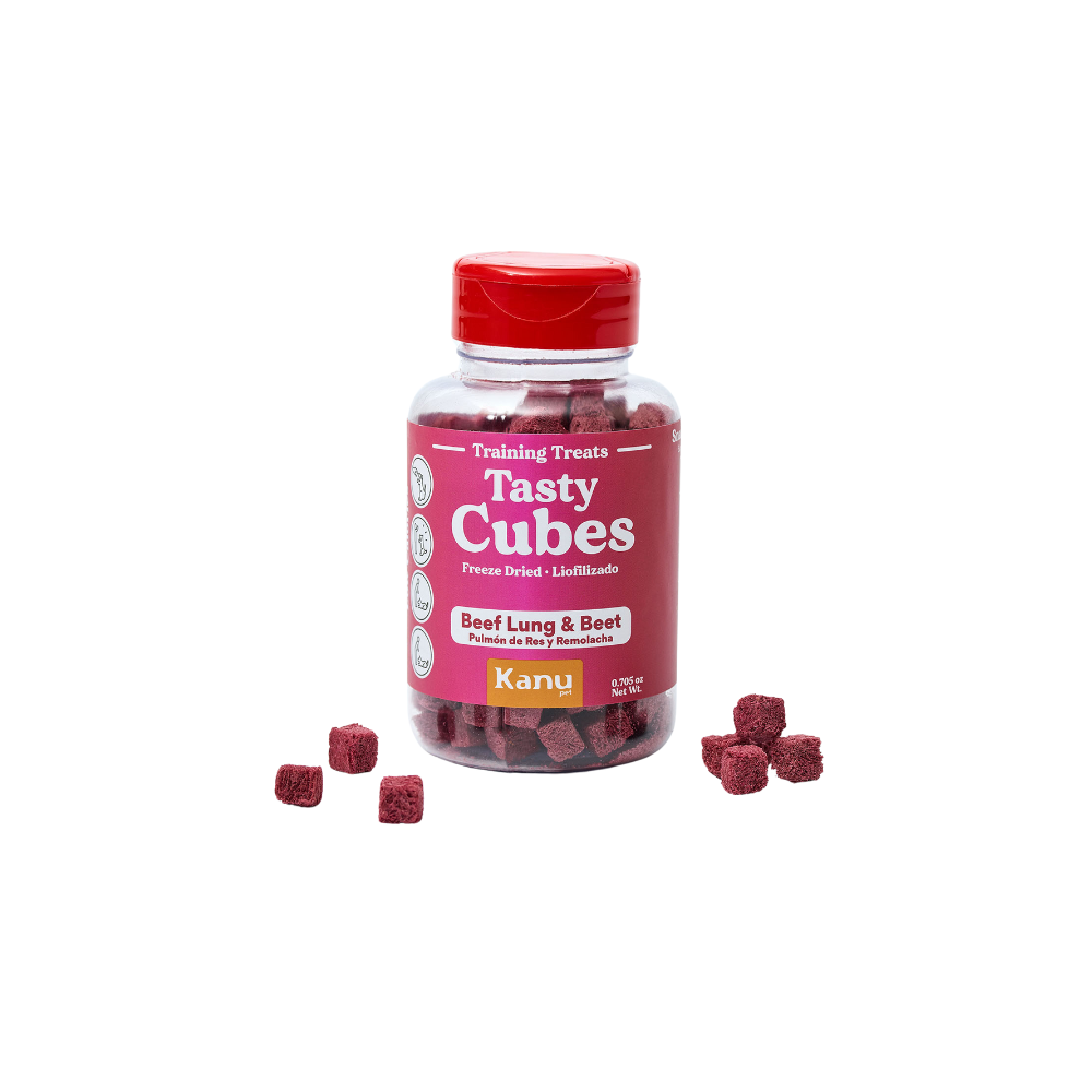 Kanu Pet Tasty Cubes de Remolacha Liofilizada para Perros, Ideales para Entrenar, Bajas en Calorías y Llenas de Sabor