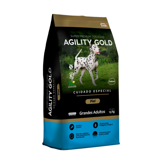 Alimento Seco Agility Gold para Perros Adultos Grandes con Piel Sensible