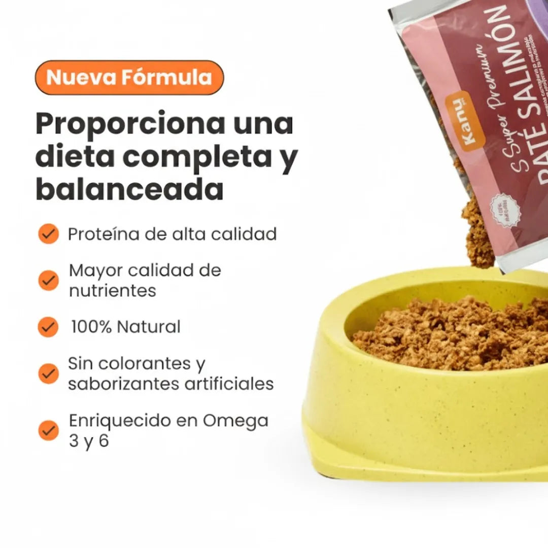 Alimento Húmedo Pate de Salmón Kanu Pet para Perros