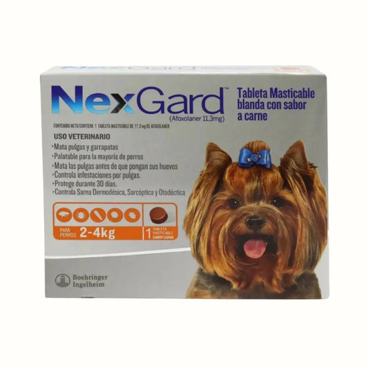 Antipulgas Nexgard para Perros de 2  a 4 Kg