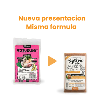 Alimento Congelado Nativo Fresh sabor a Pollo y Lentejas Kanu Pet para Perros. 100% Comida Real