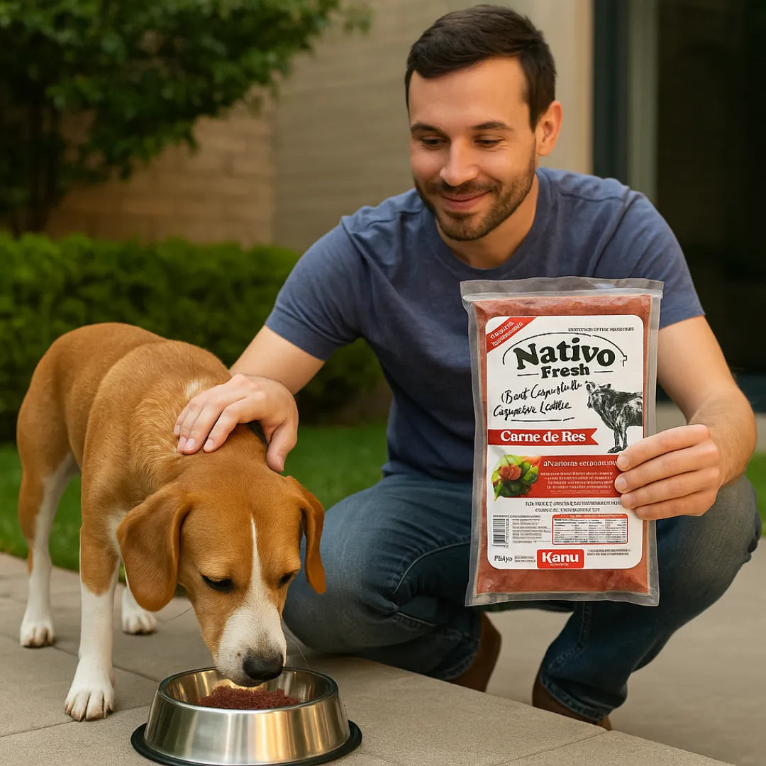 Alimento Congelado Nativo Fresh sabor a Carne de Res Hígado y Remolacha Kanu Pet para Perros 100% Comida Real