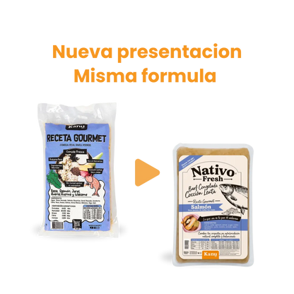 Alimento Congelado Nativo Fresh sabor a Salmón y Wakame Kanu Pet para Perros. 100% Comida Real