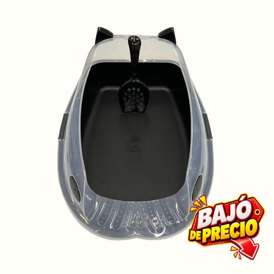 Arenero Negro con Pala Kanu Pet para Gato