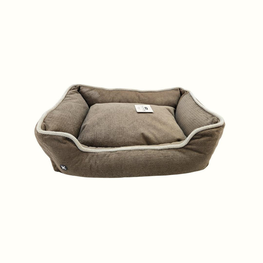Cama Rectangular Brum Café / Beige Kanu Pet para Perro
