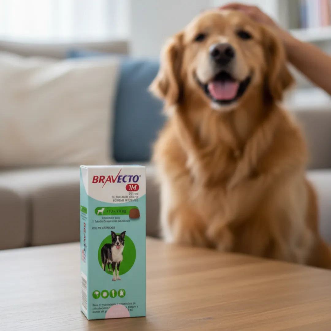 Antipulgas Bravecto 1 Mes 10 a 20 KG Para Perro