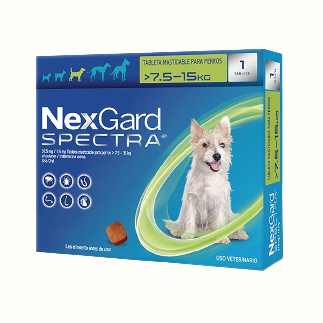 Antipulgas Nexgard Spectra para Perros M de 7 a 15 Kg