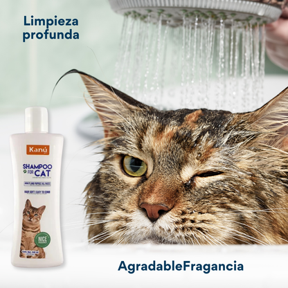 Shampoo con agradeble Fragancia Kanu para Gato 240 ML - {{ Kanu Pet }}