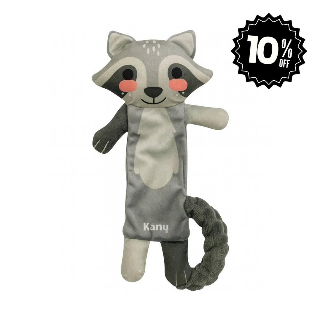 Juguete de Peluche Mapache sin Relleno Kanu Pet para Perro