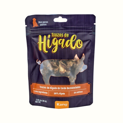 Snack de Kanu Pet de Hígado Deshidratados Trozos para perros y gatos 100% Natural , Un solo ingrediente