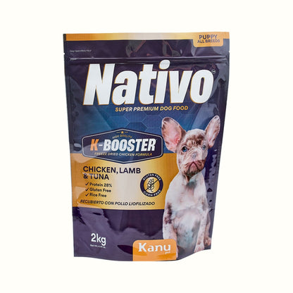 Alimento Seco Nativo K-Booster Pollo, Cordero y Atún Kanu Pet para Perro Cachorro 2kg