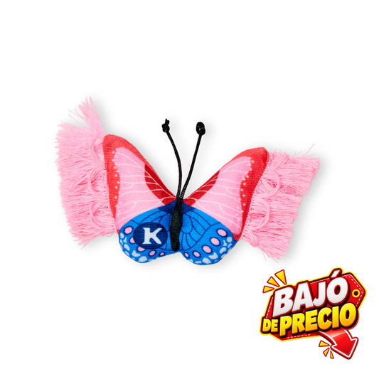 Juguete de Peluche Mariposa Azul Verde para gato Kanu Pet