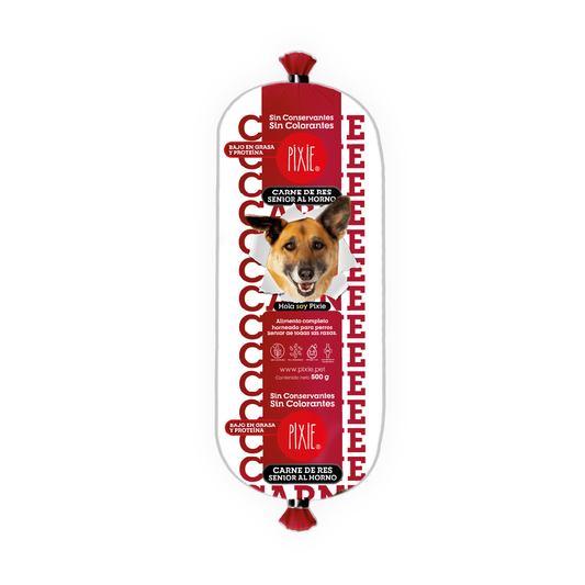 Alimento Congelado  Pixie de carne al horno para perros senior (baja en grasa y proteína)