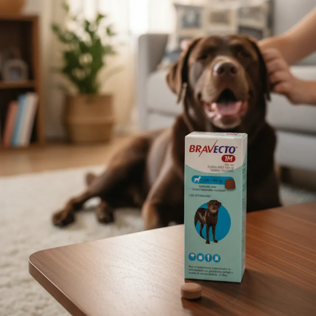 Antipulgas Bravecto 1 Mes 20 a 40 KG Para Perro