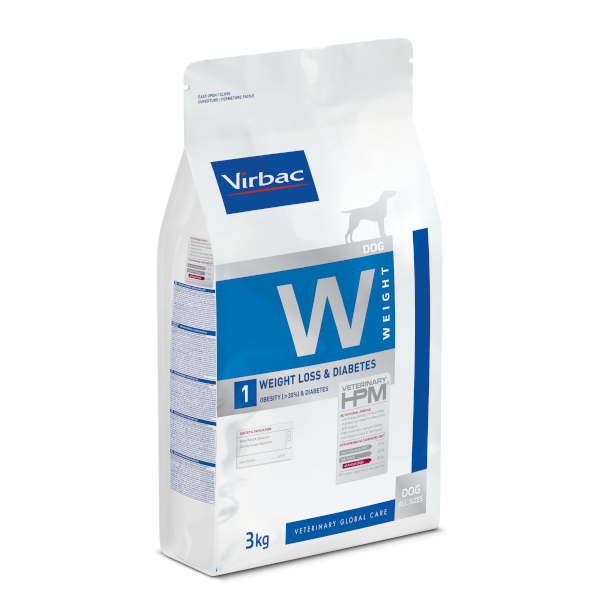 Alimento Seco Medicado Virbac Weight Loss W1 / Diabetes Para Perro (W1)