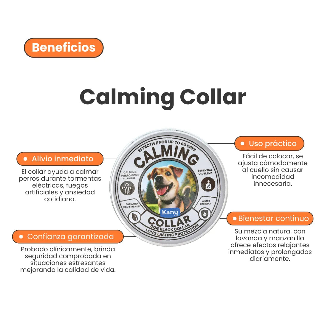 Collar Relajante con Fermonas Kanu Pet Calming Collar para Perros