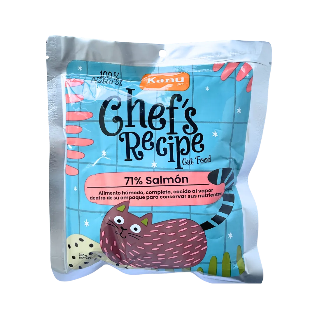 Alimento Húmedo Completo Chef's Recipe Salmón Kanu Pet para Gatos