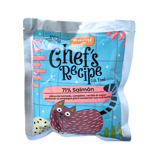 Alimento Húmedo Completo Chef's Recipe Salmón Kanu Pet para Gatos