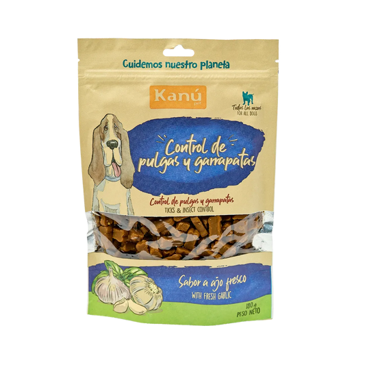 Galletas Blandas con Ajo Kanu Control Pulgas y Garrapatas Kanu Pet para Perro. 100% Naturales