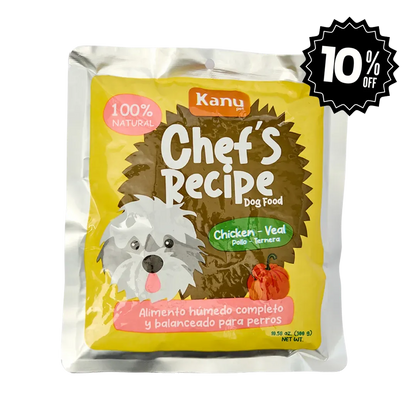 Alimento Húmedo Completo Chef's Recipe Pollo y Ternera Kanu Pet para Perros