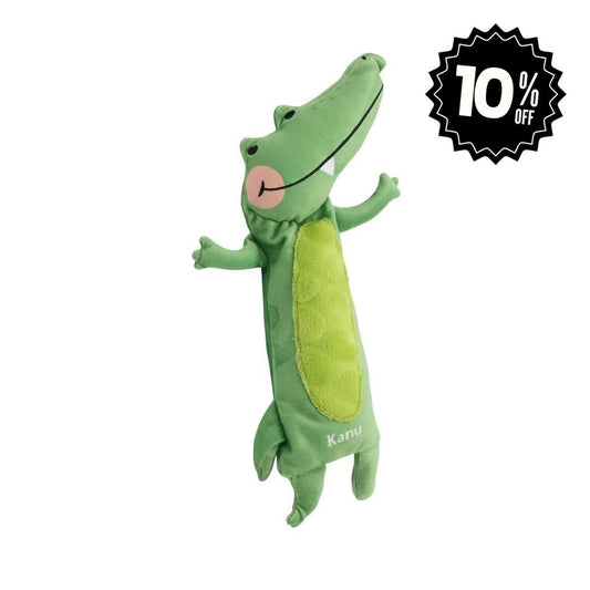 Juguete de Peluche Cocodrilo sin Relleno Kanu Pet para Perro