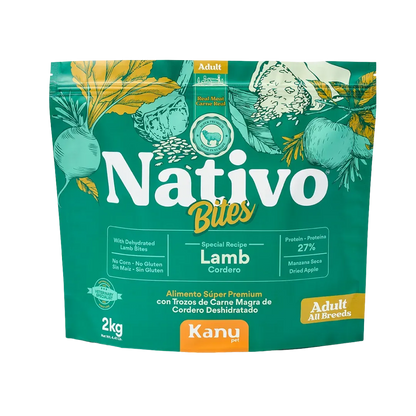 Alimento Seco Nativo Bites Cordero Kanu Pet para Perro Adulto