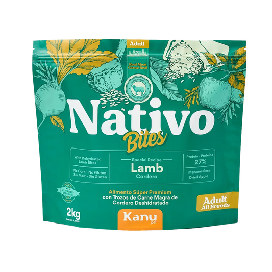 Alimento Seco Nativo Bites Cordero Kanu Pet para Perro Adulto