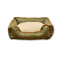 Cama Rectangular Ovejero Verde Militar Kanu Pet para Perro