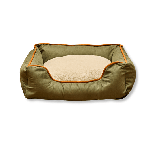 Cama Rectangular Ovejero Verde Militar Kanu Pet para Perro - {{ Kanu Pet }}