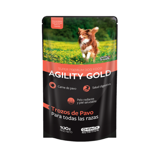 Alimento Húmedo Agility Gold con Trozos de Pavo para Perros Adultos