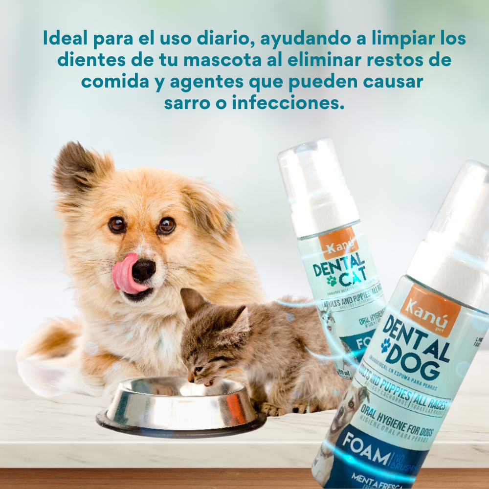 Enjuague Bucal Kanu en Espuma Menta para Gato 150 ml - {{ Kanu Pet }}