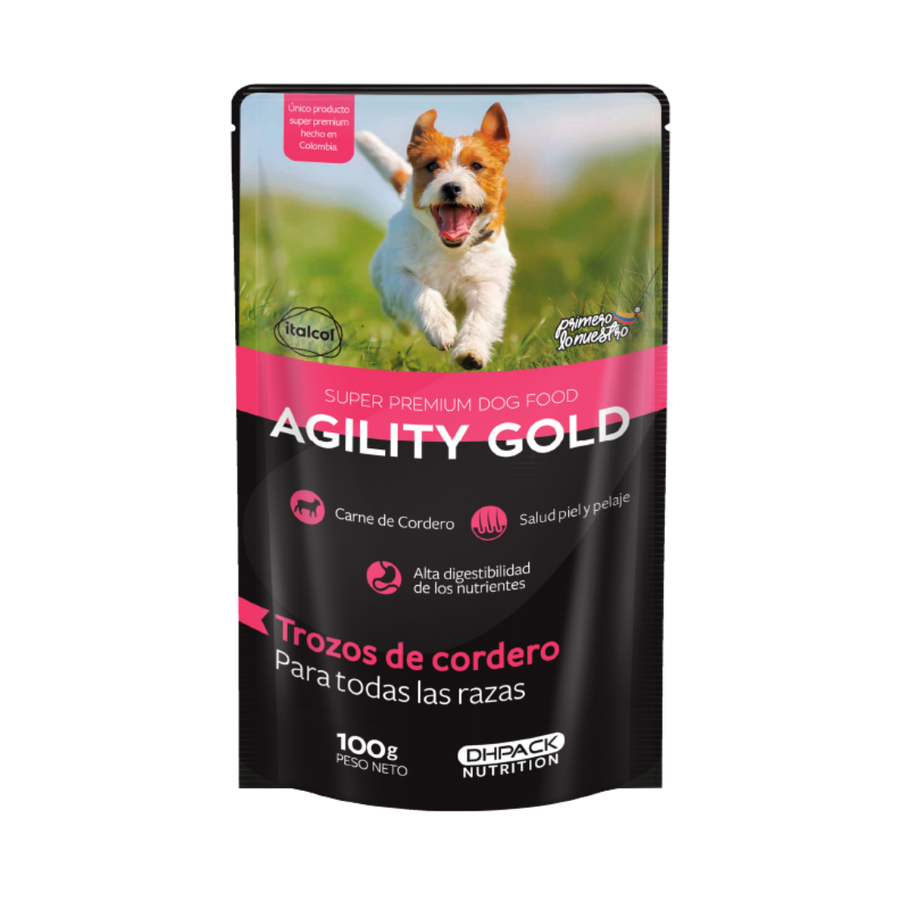 Alimento Húmedo Agility Gold con Trozos de Cordero para Perros Adultos