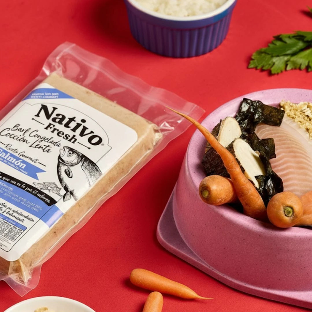 Alimento Congelado Nativo Fresh sabor a Salmón y Wakame Kanu Pet para Perros. 100% Comida Real