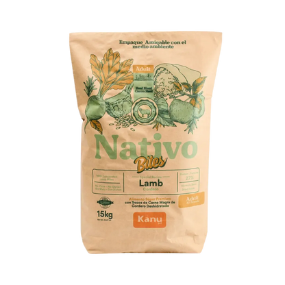 Alimento Seco Nativo Bites Cordero Kanu Pet para Perro Adulto