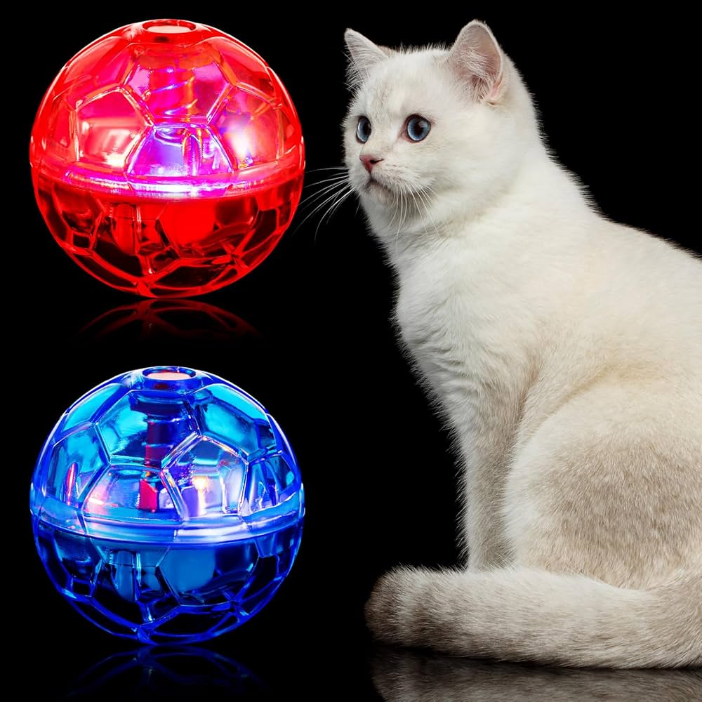 Pelota gato con luz para gato