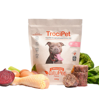Alimento Congelado TrociPet Pollo Natupet para Perro