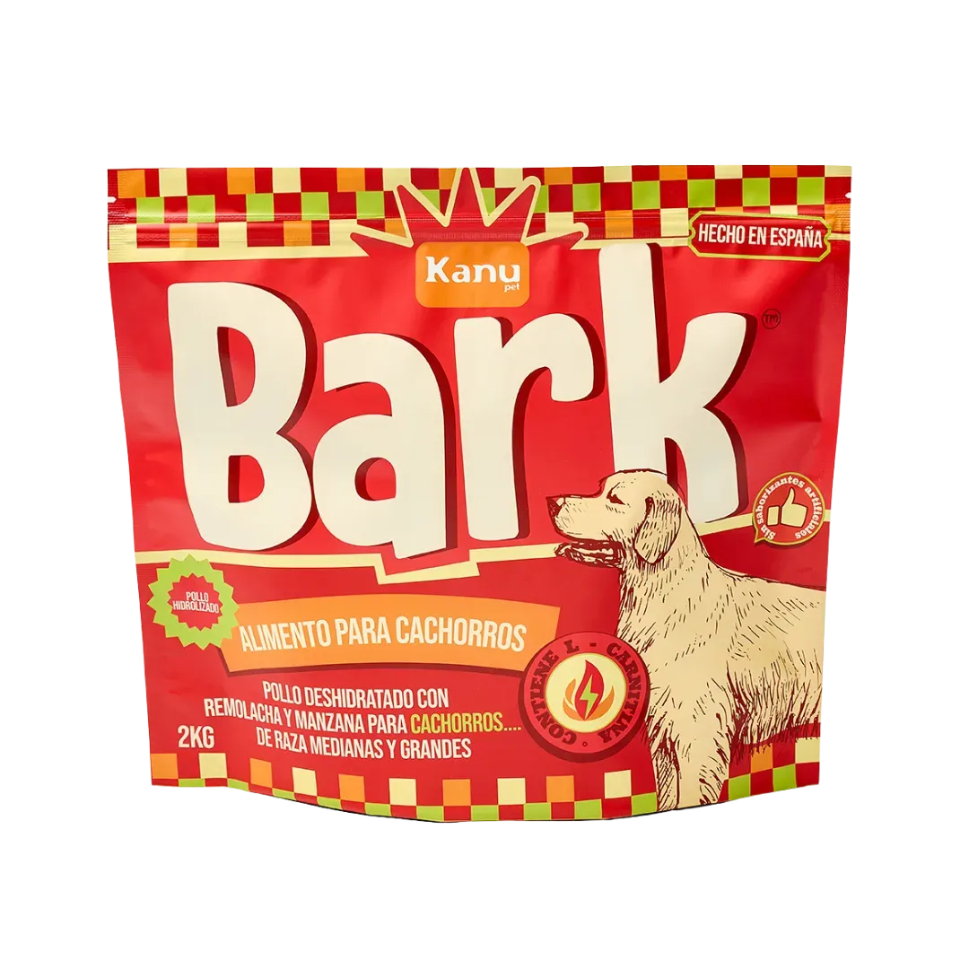 Alimento Seco Bark Pollo Kanu Pet para Perro Cachorros razas medianas y grandes
