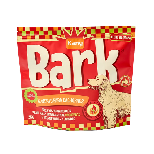 Alimento Seco Bark Pollo Kanu Pet para Perro Cachorros razas medianas y grandes
