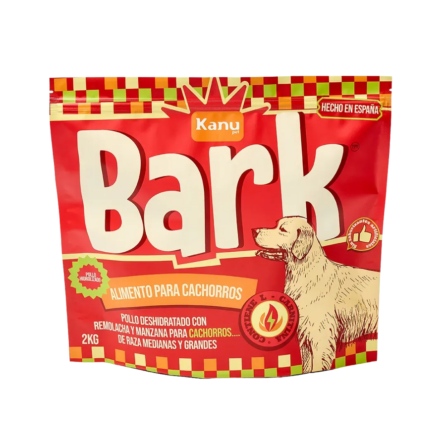 Alimento Seco Bark Pollo Kanu Pet para Perro Cachorros razas medianas y grandes