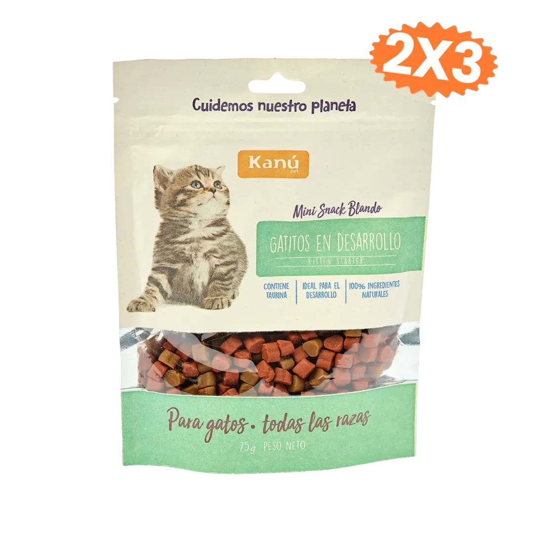 Galletas Blandas Kanu Pet Gatitos en Desarrollo y Apoyo al Crecimiento Muscular