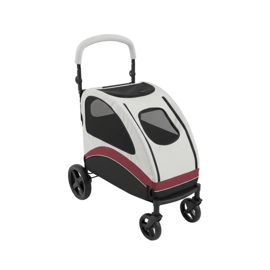 Coche Gris/Rojo Mango Ajustable Kanu Pet para Perro Raza Grande