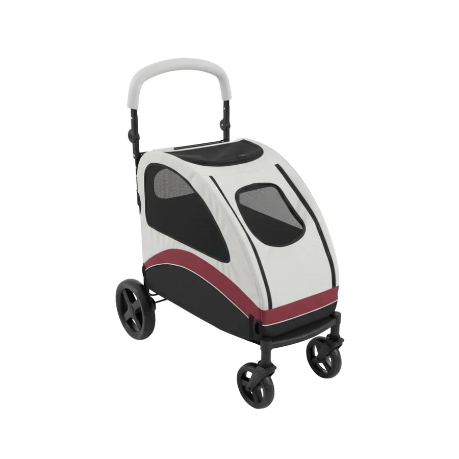 Coche Gris/Rojo Mango Ajustable Kanu Pet para Perro Raza Grande