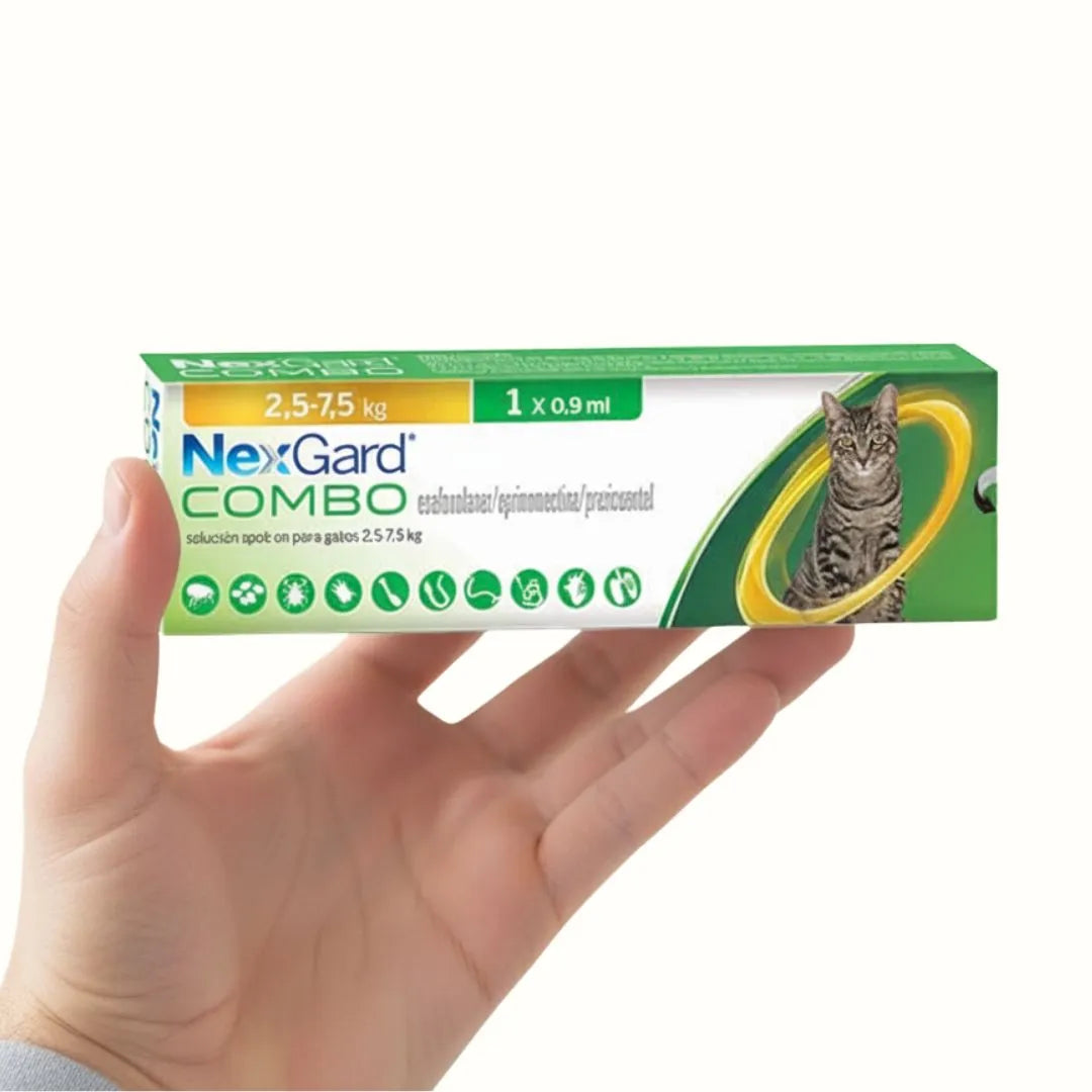 Antipulgas Nexgard Combo  para Gatos  L de 2.5 a 7.5 Kg Una sola 1 Dósis